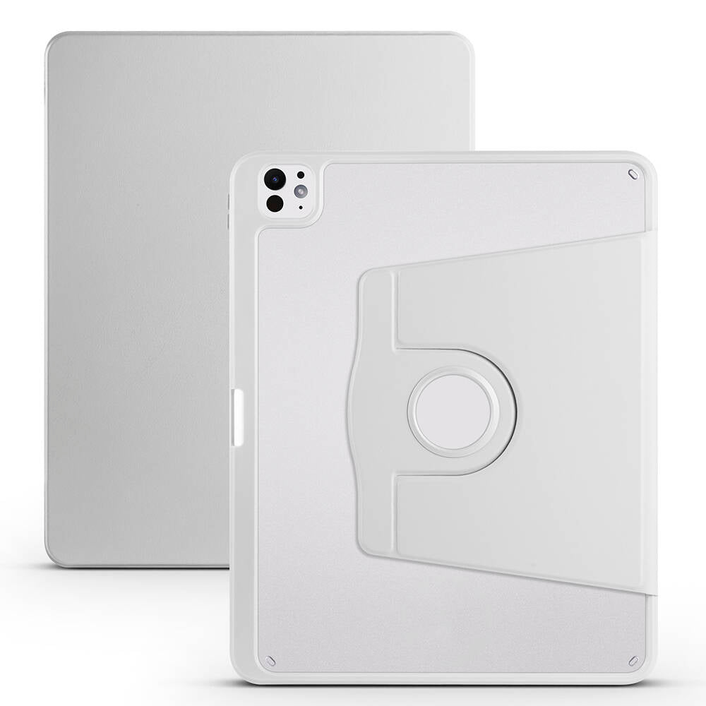 iPad Pro 13 2024 Kılıf Zore Termik Kalem Bölmeli Dönebilen Standlı Kılıf