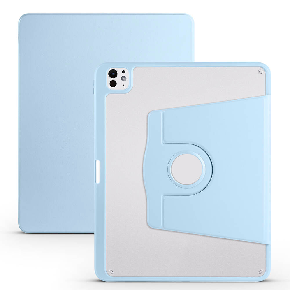 iPad Pro 13 2024 Kılıf Zore Termik Kalem Bölmeli Dönebilen Standlı Kılıf