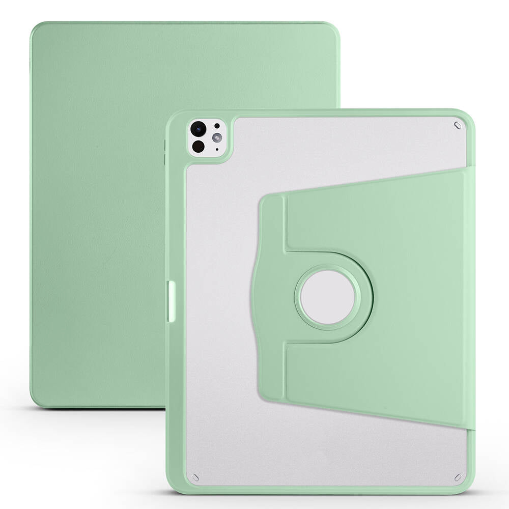 iPad Pro 13 2024 Kılıf Zore Termik Kalem Bölmeli Dönebilen Standlı Kılıf