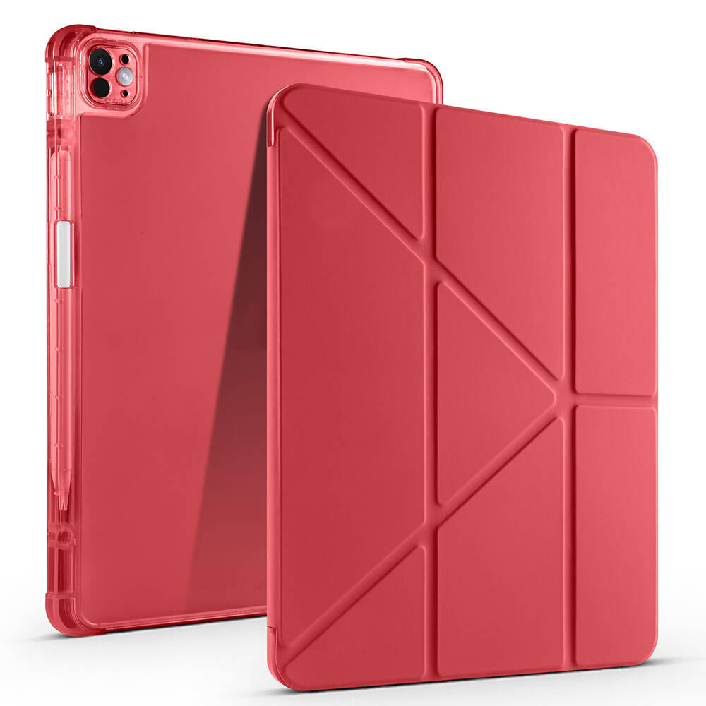 iPad Pro 13 2024 Kılıf Zore Tri Folding Kalem Bölmeli Standlı Kılıf