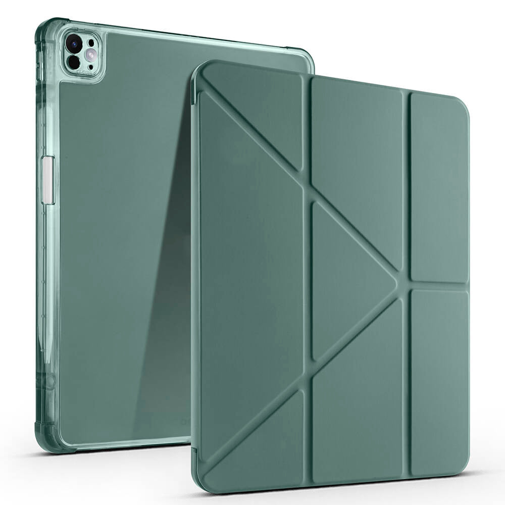 iPad Pro 13 2024 Kılıf Zore Tri Folding Kalem Bölmeli Standlı Kılıf