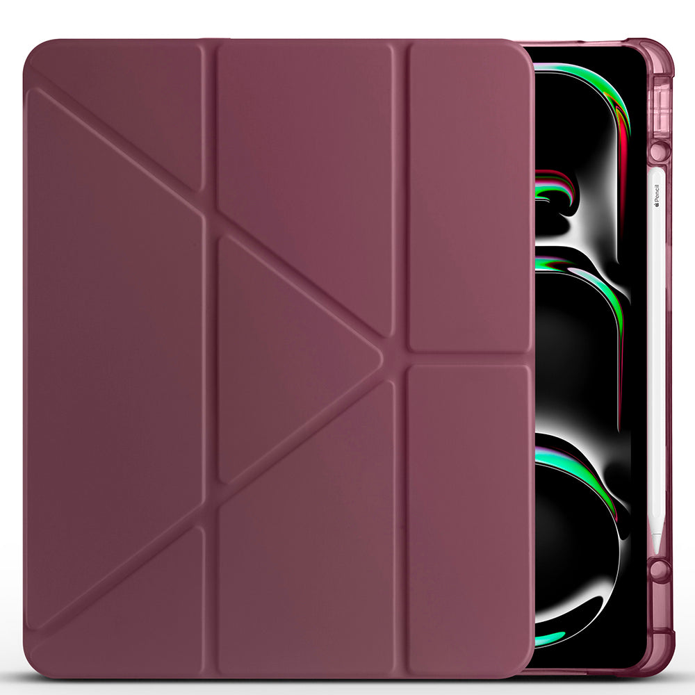 iPad Pro 13 2024 Kılıf Zore Tri Folding Kalem Bölmeli Standlı Kılıf