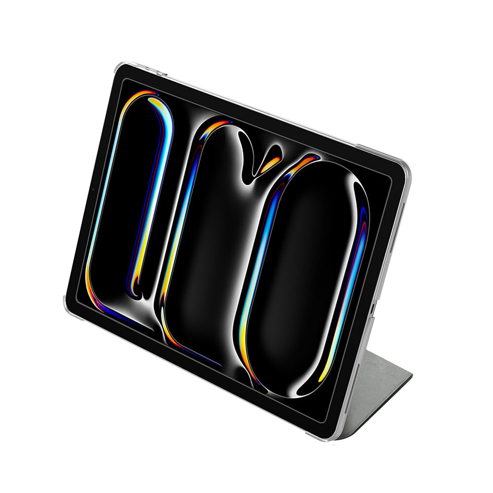 iPad Pro 13 2024 Raptic Clear Folio Airbagli Şeffaf Kılıflı Katlanabilir Standlı Kılıf