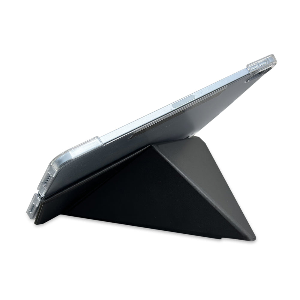 iPad Pro 13 2024 Raptic Clear Folio Airbagli Şeffaf Kılıflı Katlanabilir Standlı Kılıf