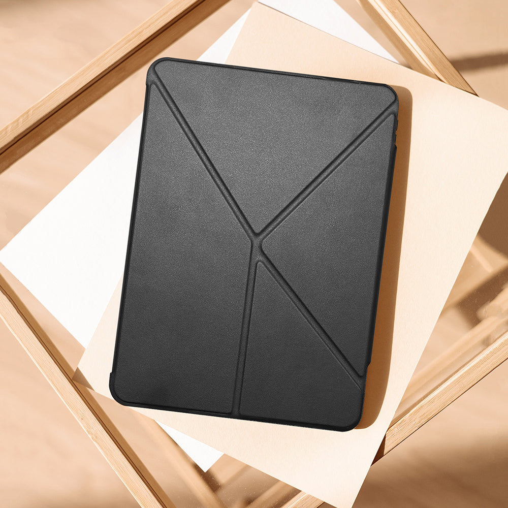 iPad Pro 13 2024 Raptic Clear Folio Airbagli Şeffaf Kılıflı Katlanabilir Standlı Kılıf