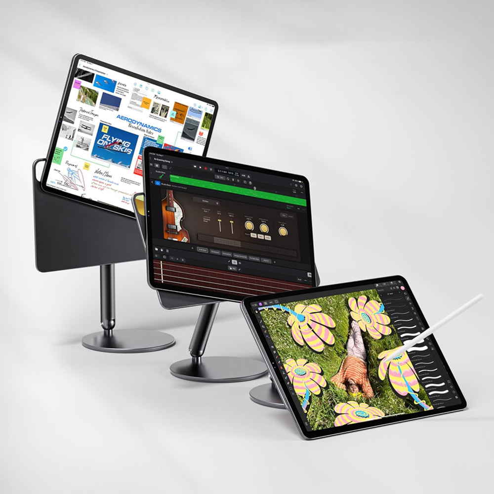 iPad Pro 13 2024 Wiwu ZM-310 360 Derece Dönebilen Magnetik Başlıklı Tablet Standı