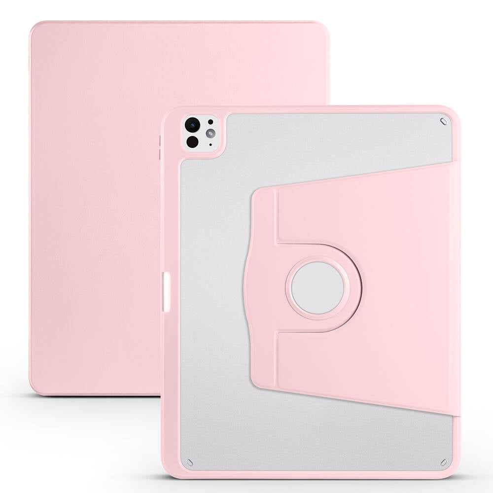 iPad Pro 13 2025 M5 Kılıf Zore Termik Kalem Bölmeli Dönebilen Standlı Kılıf
