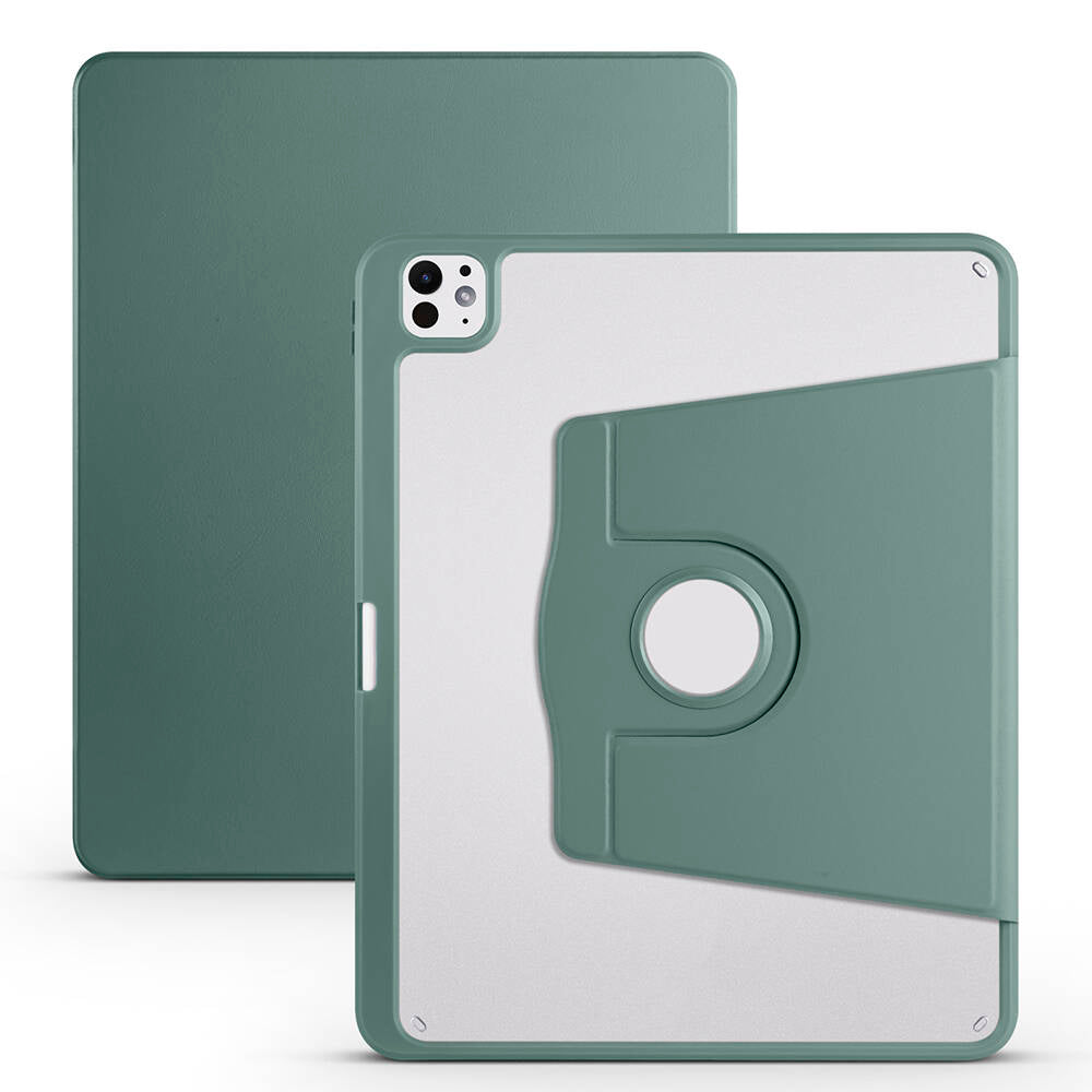 iPad Pro 13 2025 M5 Kılıf Zore Termik Kalem Bölmeli Dönebilen Standlı Kılıf