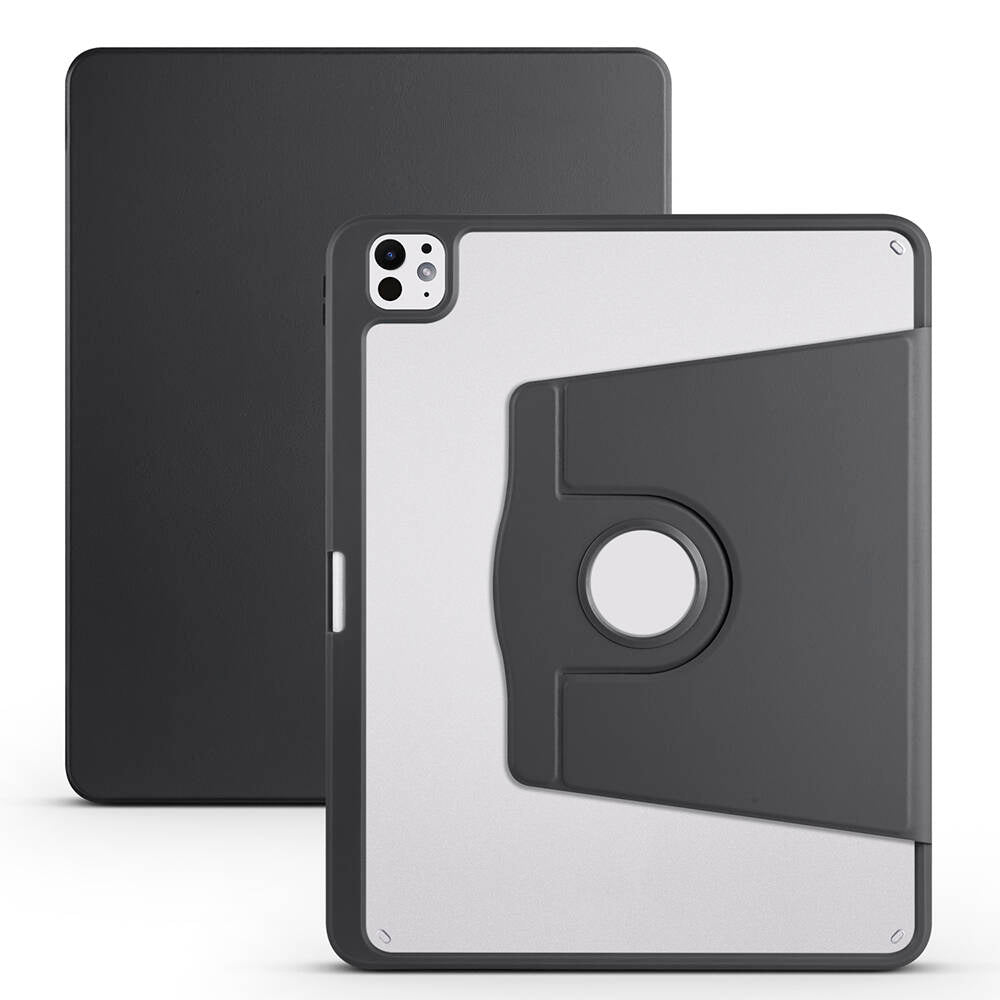 iPad Pro 13 2025 M5 Kılıf Zore Termik Kalem Bölmeli Dönebilen Standlı Kılıf