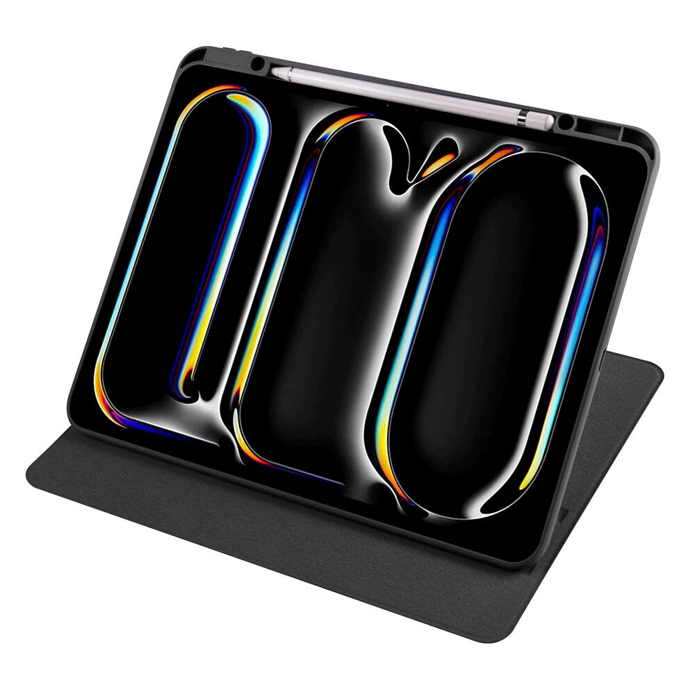 iPad Pro 13 2025 M5 Kılıf Zore Termik Kalem Bölmeli Dönebilen Standlı Kılıf