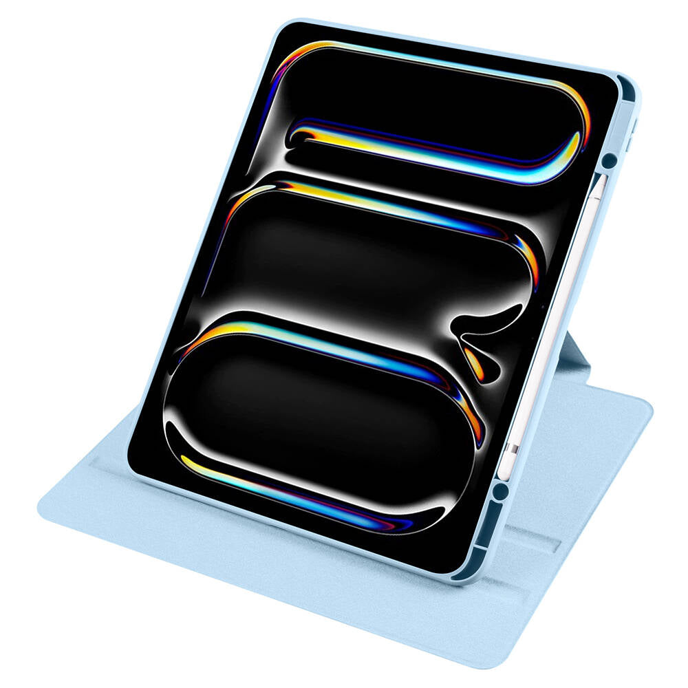 iPad Pro 13 2025 M5 Kılıf Zore Termik Kalem Bölmeli Dönebilen Standlı Kılıf