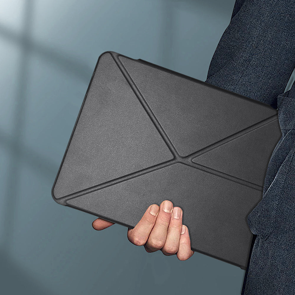 iPad Pro 13 2025 M5 Raptic Clear Folio Airbagli Şeffaf Kılıflı Katlanabilir Standlı Kılıf