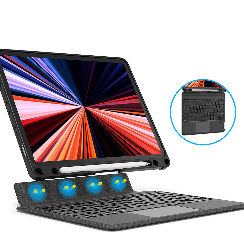 iPad Pro 13 2025 M5 Wiwu Mag Touch Klavyeli Standlı Kılıf