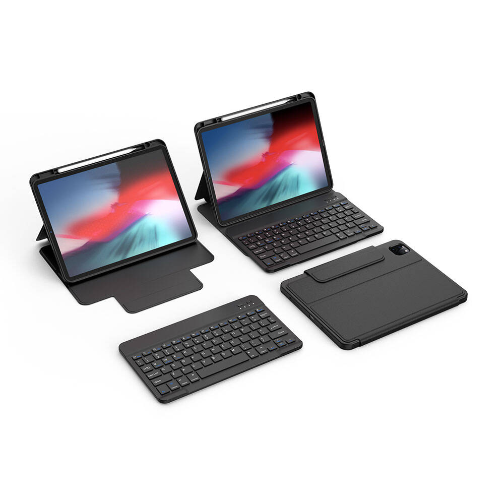 iPad Pro 13 2025 M5 Wiwu Protective Gizli Kalem Bölmeli Klavyeli Kılıf
