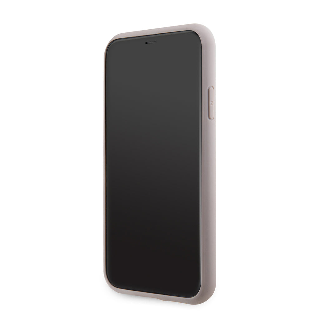 iPhone 11 Kılıf Guess PU Deri Büyük Metal Logo Dizaynlı Kılıf