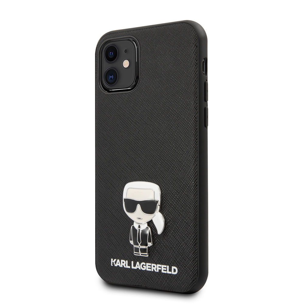 iPhone 11 Kılıf Karl Lagerfeld PU Suni Deri Karl Dizayn Kılıf