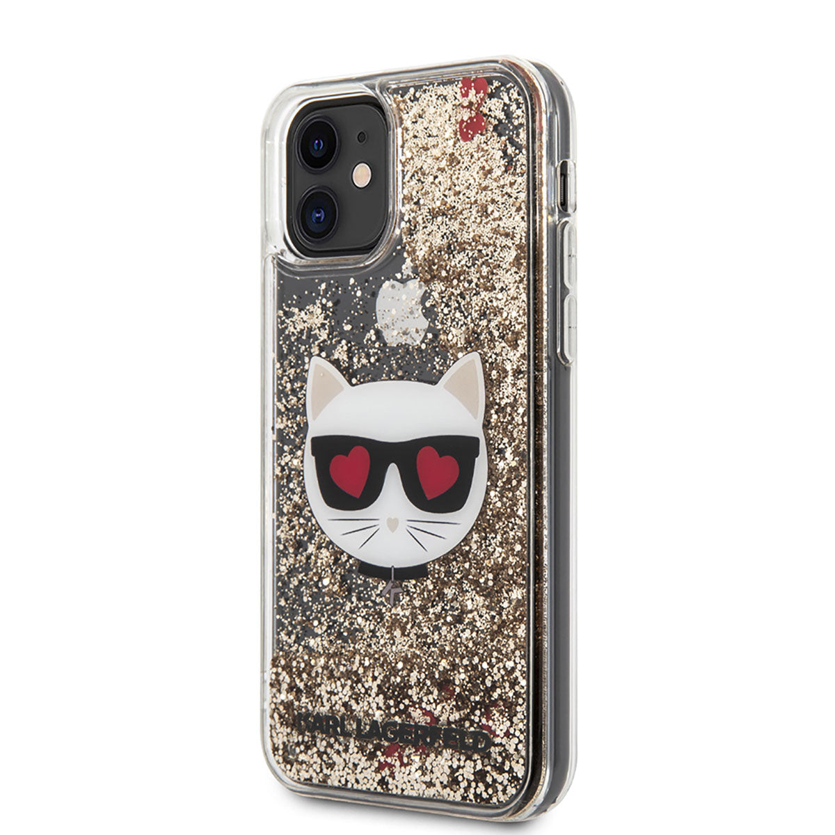 iPhone 11 Kılıf Karl Lagerfeld Sıvılı Simli Choupette Dizayn Kılıf