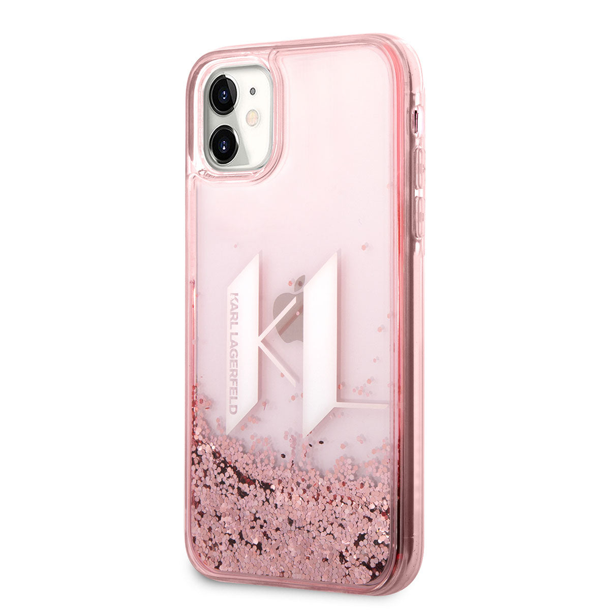 iPhone 11 Kılıf Karl Lagerfeld Sıvılı Simli Dizayn Kılıf