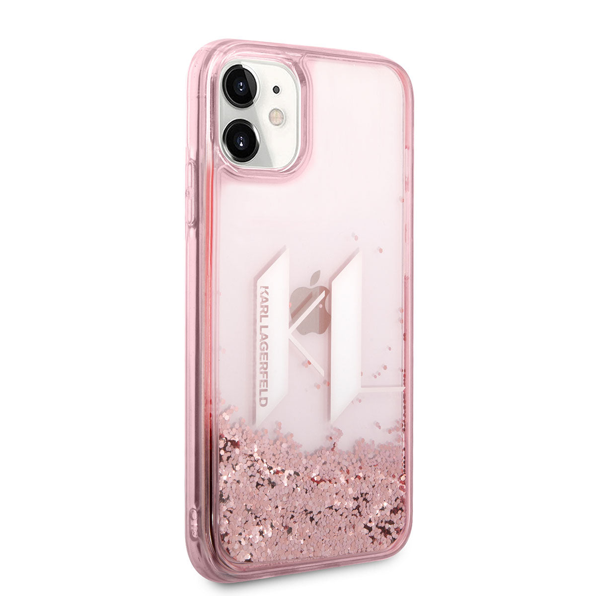 iPhone 11 Kılıf Karl Lagerfeld Sıvılı Simli Dizayn Kılıf
