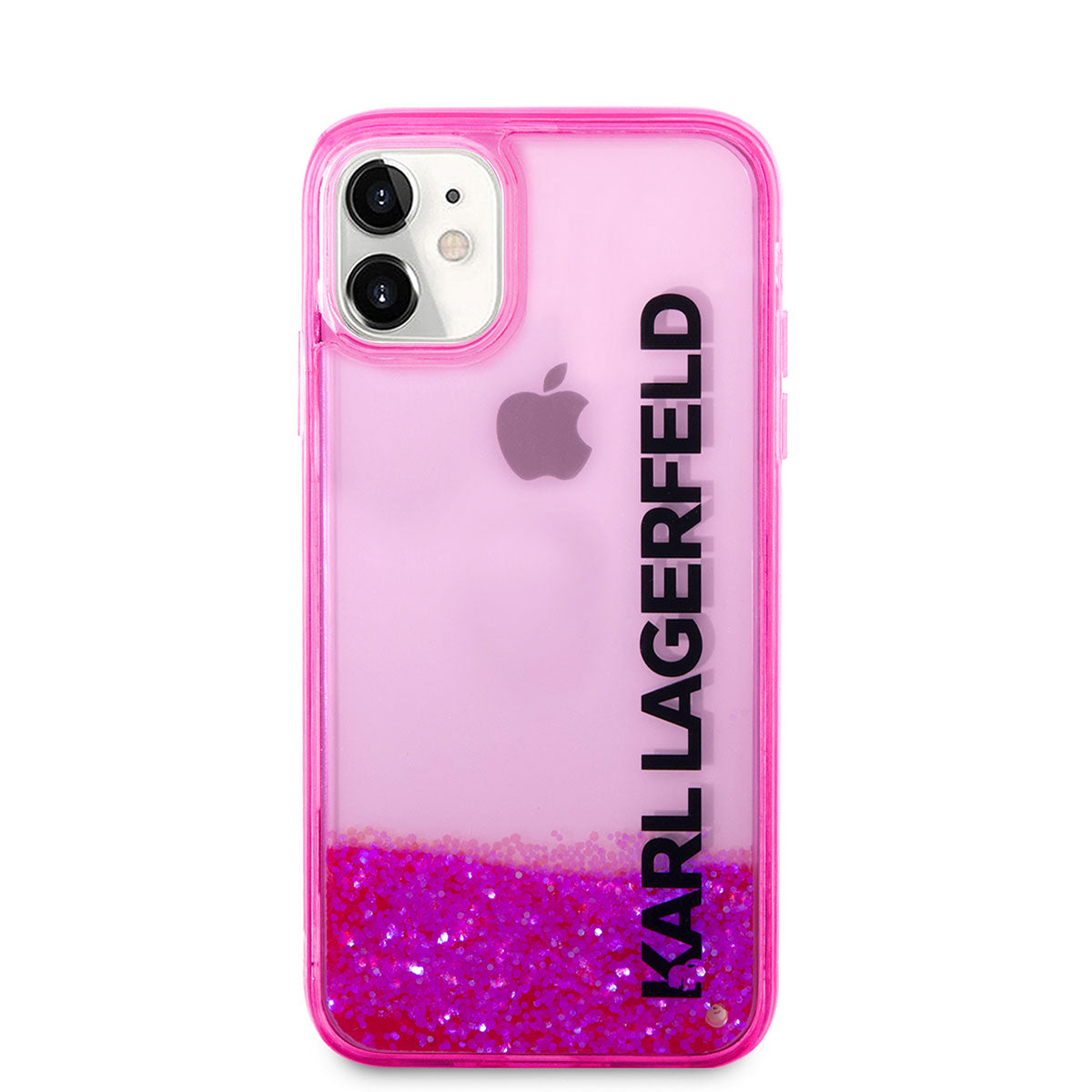 iPhone 11 Kılıf Karl Lagerfeld Sıvılı Simli Elong Dizayn Kılıf