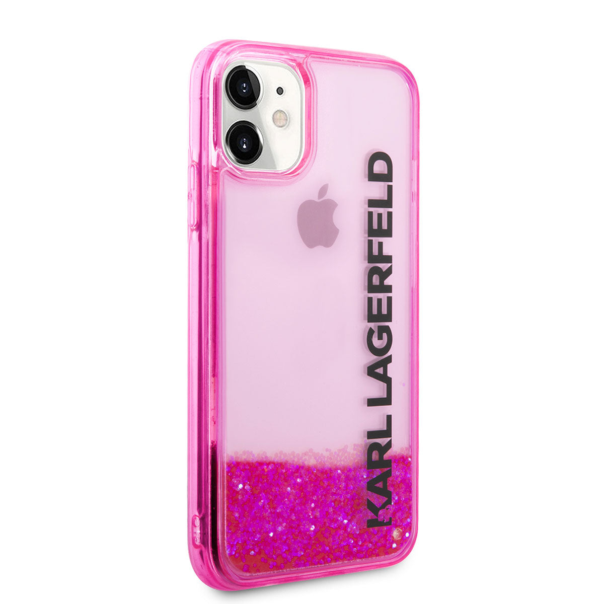 iPhone 11 Kılıf Karl Lagerfeld Sıvılı Simli Elong Dizayn Kılıf