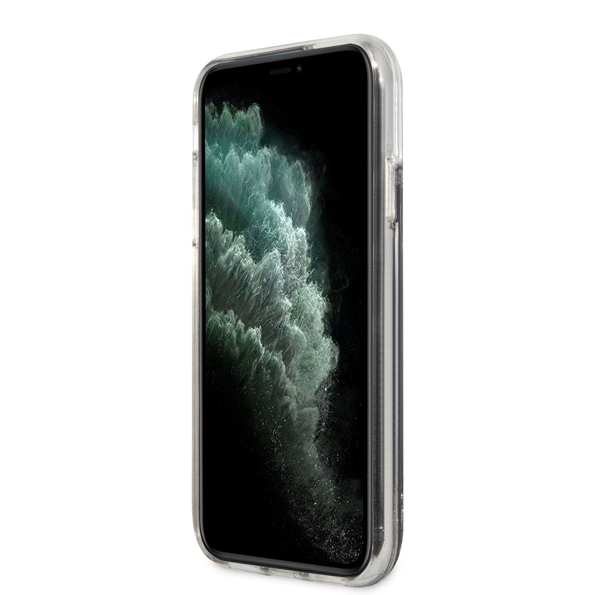 iPhone 11 Kılıf Karl Lagerfeld Sıvılı Simli Gatsby Dizayn Kılıf