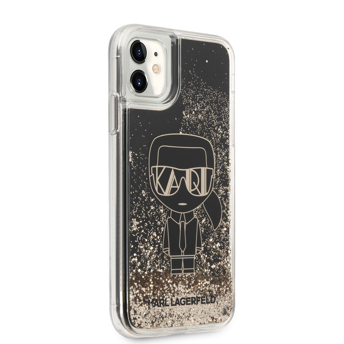 iPhone 11 Kılıf Karl Lagerfeld Sıvılı Simli Gatsby Dizayn Kılıf