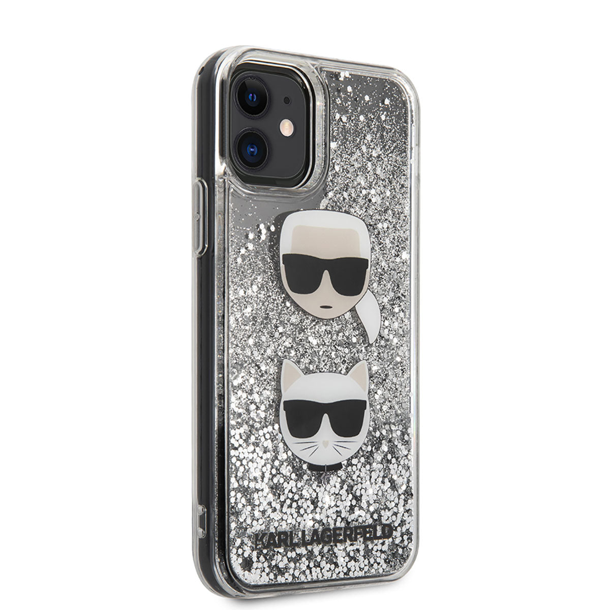 iPhone 11 Kılıf Karl Lagerfeld Sıvılı Simli K&C Dizayn Kılıf