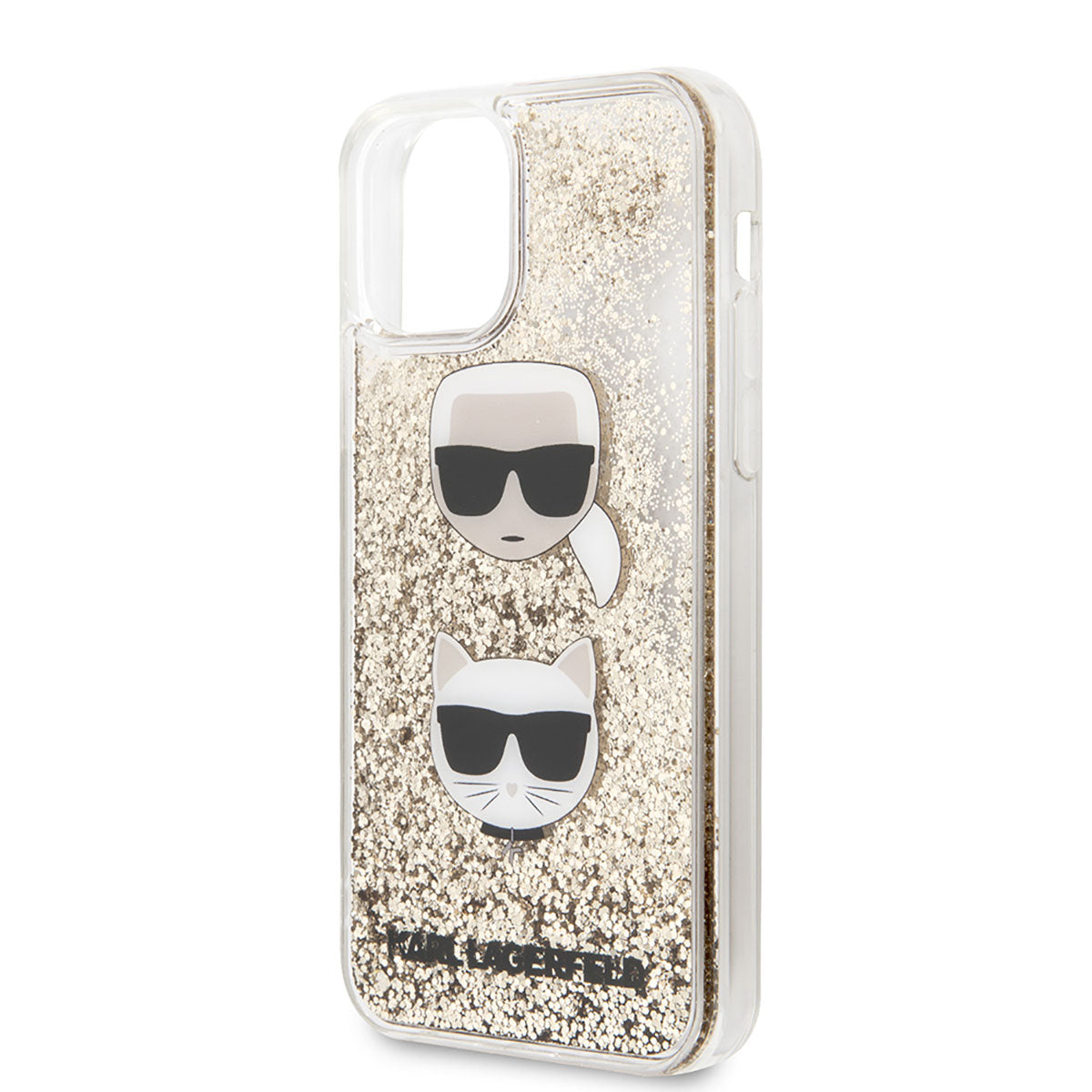 iPhone 11 Kılıf Karl Lagerfeld Sıvılı Simli K&C Head Dizayn Kılıf