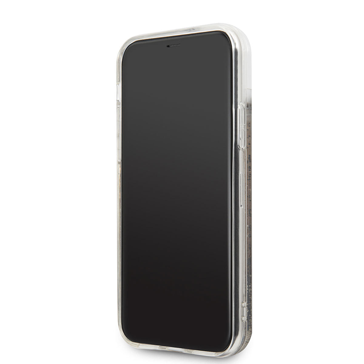 iPhone 11 Kılıf Karl Lagerfeld Sıvılı Simli Logo Dizayn Kılıf