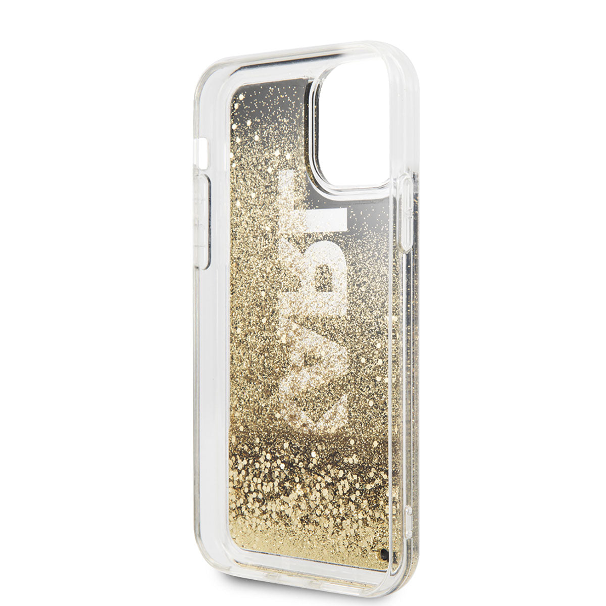 iPhone 11 Kılıf Karl Lagerfeld Sıvılı Simli Logo Dizayn Kılıf