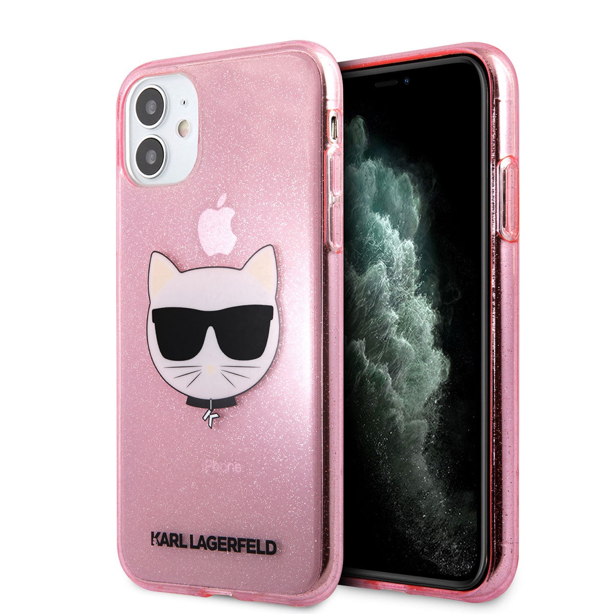 iPhone 11 Kılıf Karl Lagerfeld Transparan Choupette Head Dizayn Kılıf