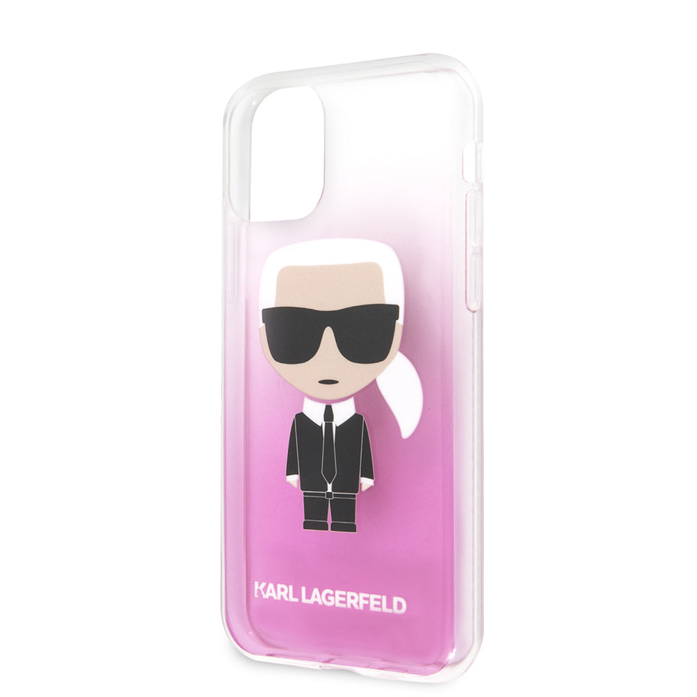 iPhone 11 Kılıf Karl Lagerfeld Yarı Transparan Karl Dizayn Kılıf