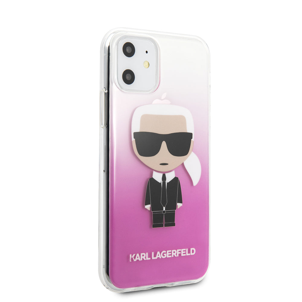 iPhone 11 Kılıf Karl Lagerfeld Yarı Transparan Karl Dizayn Kılıf