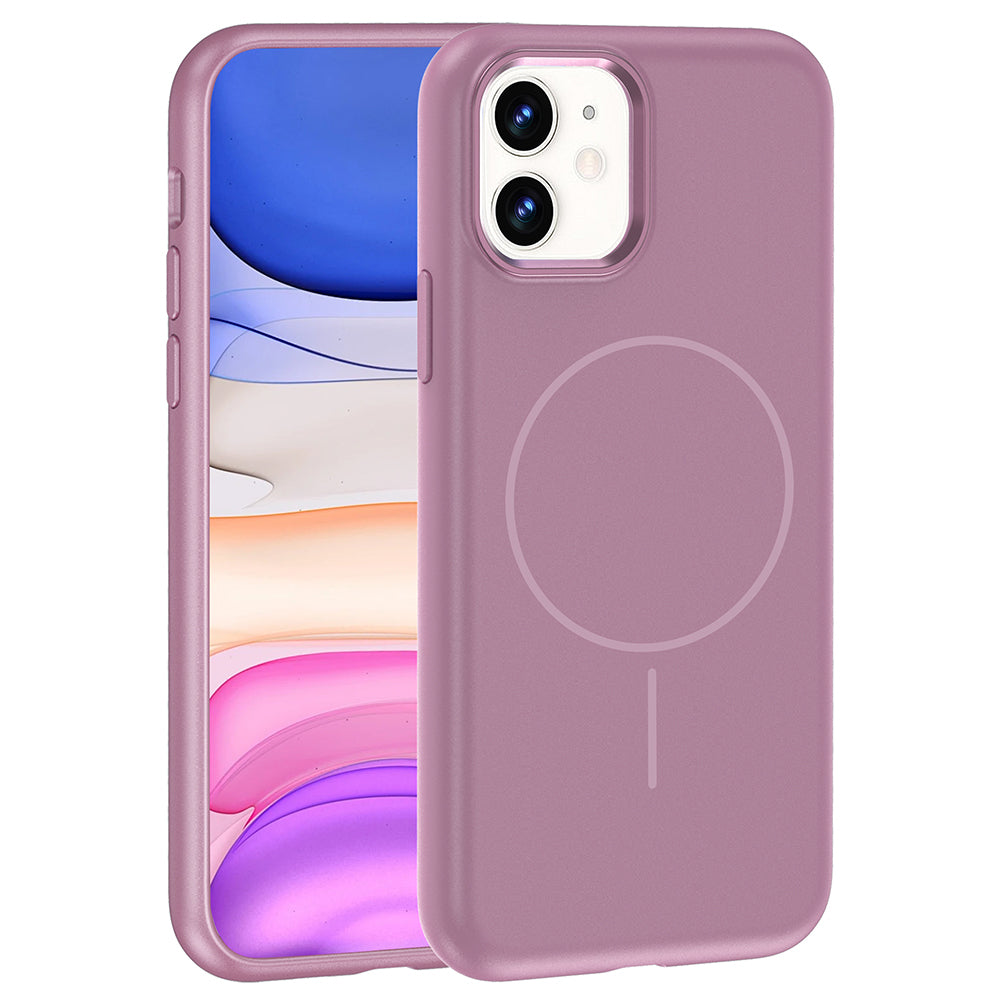 iPhone 11 Kılıf M-Safe Şarj Özellikli Metal Kamera Çerçeveli Zore Edi Silikon Kılıf