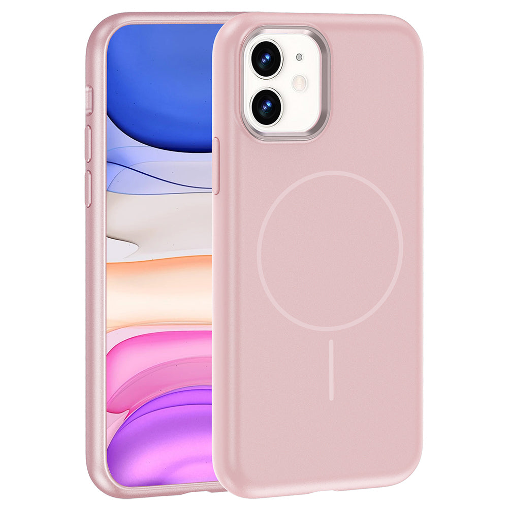 iPhone 11 Kılıf M-Safe Şarj Özellikli Metal Kamera Çerçeveli Zore Edi Silikon Kılıf