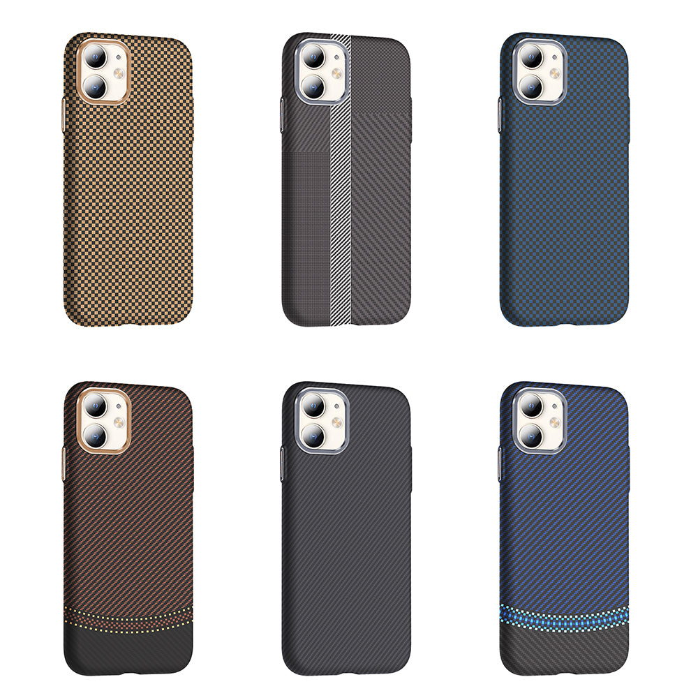 iPhone 11 Kılıf M-safe Şarj Özellikli Karbon Fiber Görünümlü Zore Gros Kılıf