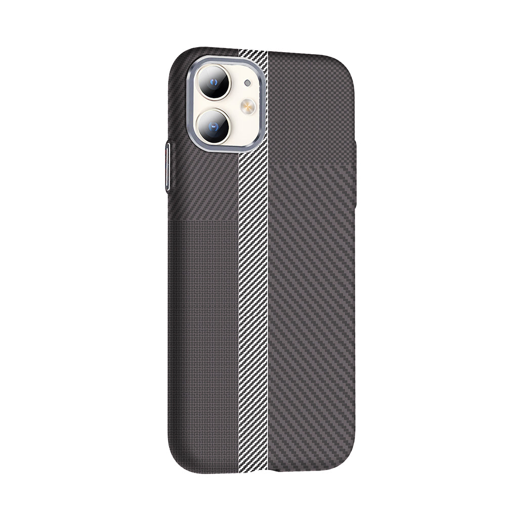 iPhone 11 Kılıf M-safe Şarj Özellikli Karbon Fiber Görünümlü Zore Gros Kılıf
