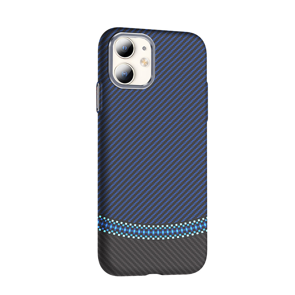 iPhone 11 Kılıf M-safe Şarj Özellikli Karbon Fiber Görünümlü Zore Gros Kılıf