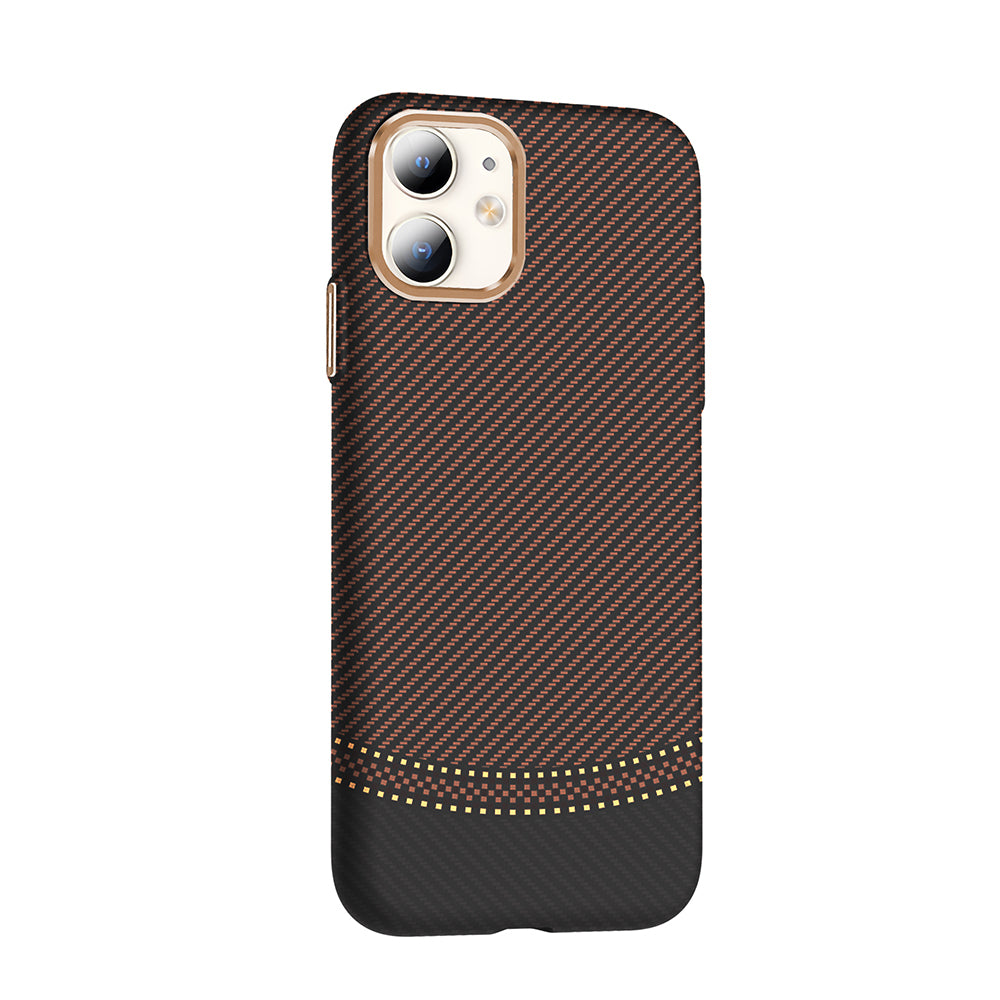 iPhone 11 Kılıf M-safe Şarj Özellikli Karbon Fiber Görünümlü Zore Gros Kılıf