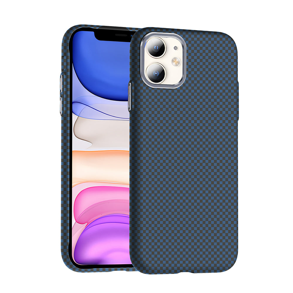 iPhone 11 Kılıf M-safe Şarj Özellikli Karbon Fiber Görünümlü Zore Gros Kılıf