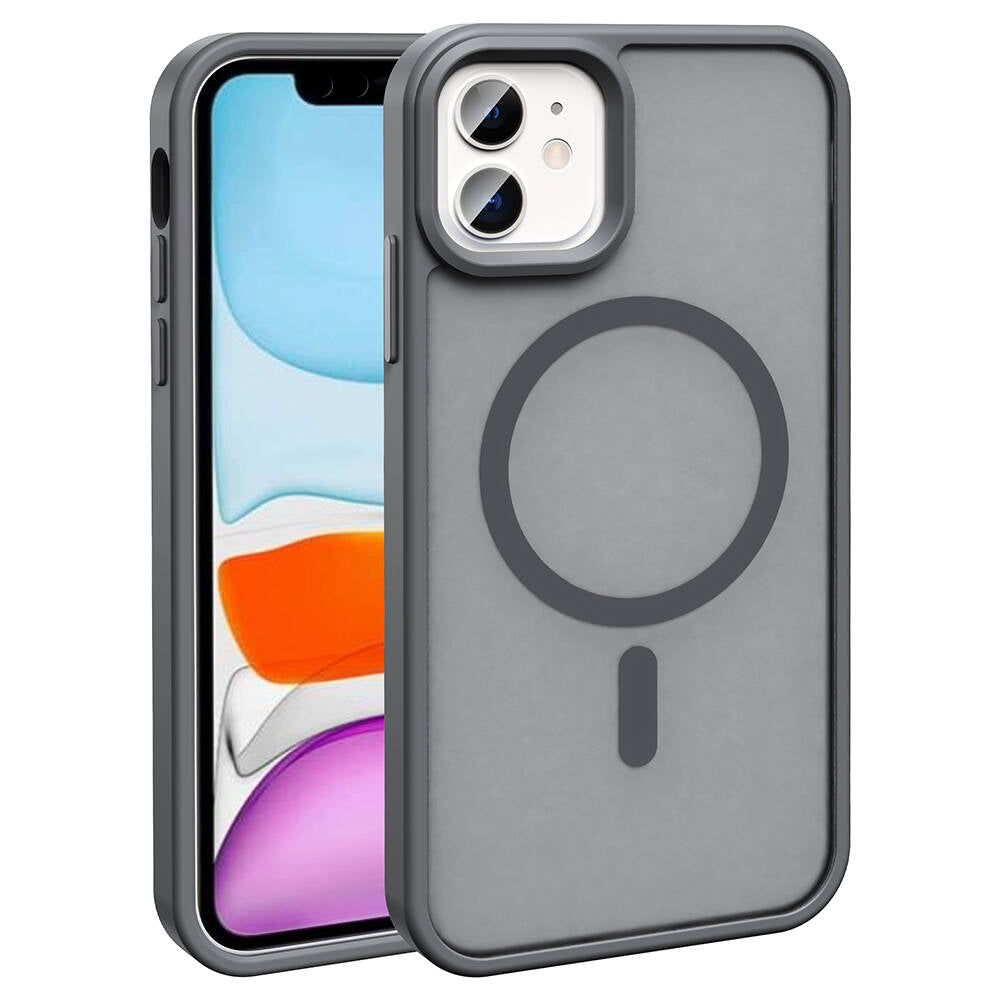 iPhone 11 Kılıf M-safe Şarj Özellikli Mat Arka Yüzey Zore Sio Kılıf