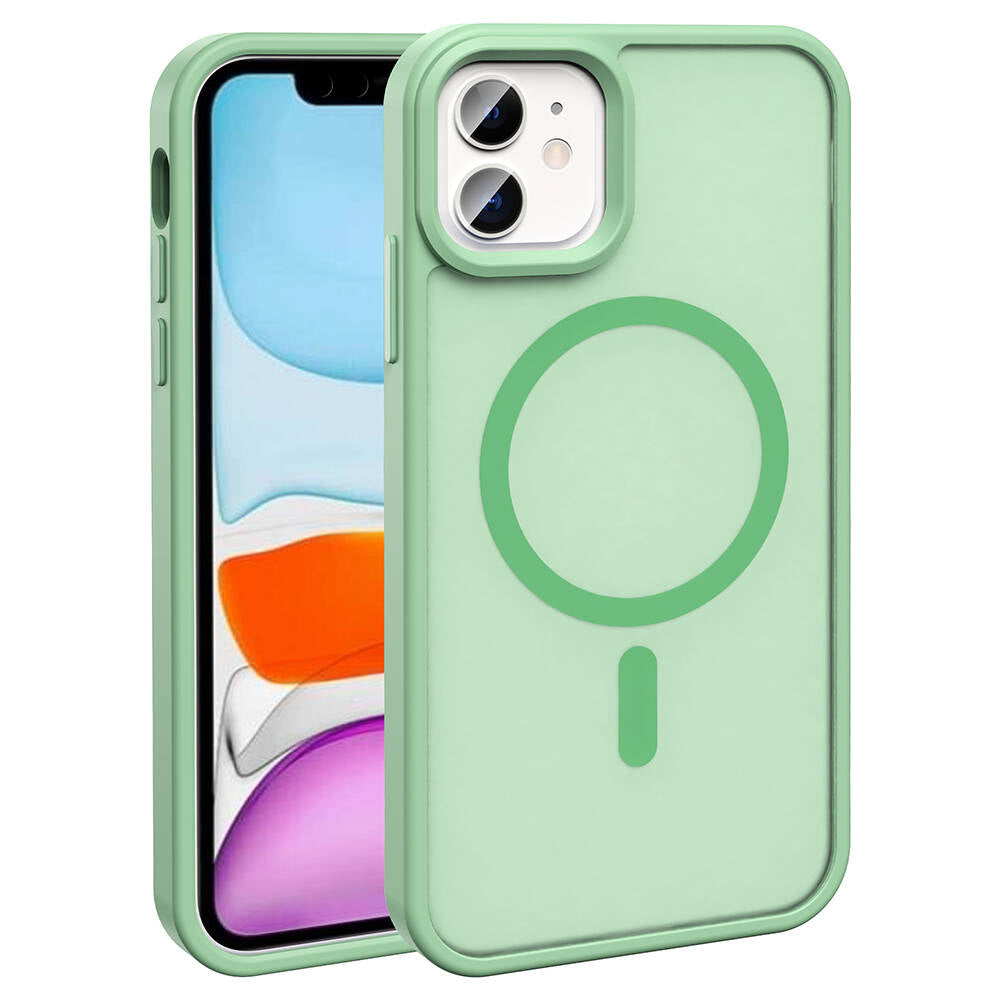 iPhone 11 Kılıf M-safe Şarj Özellikli Mat Arka Yüzey Zore Sio Kılıf