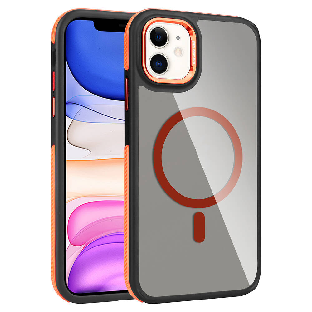 iPhone 11 Kılıf M-safe Şarj Özellikli Mat Görünümlü Zore Solo Kılıf