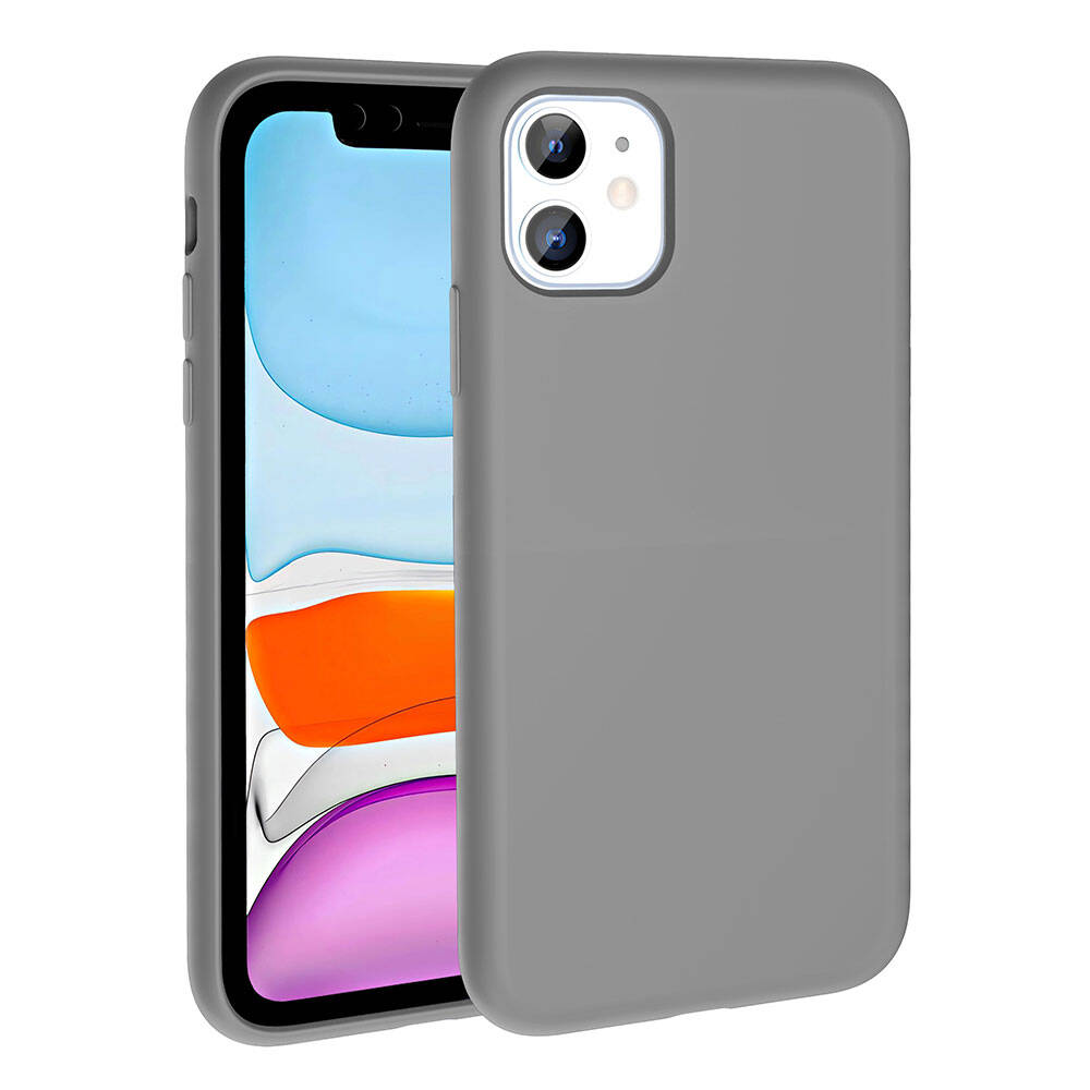 iPhone 11 Kılıf M-safe Şarj Özellikli Sıvı Teknolojili Silinebilir Sert Zore Kivi Kılıf