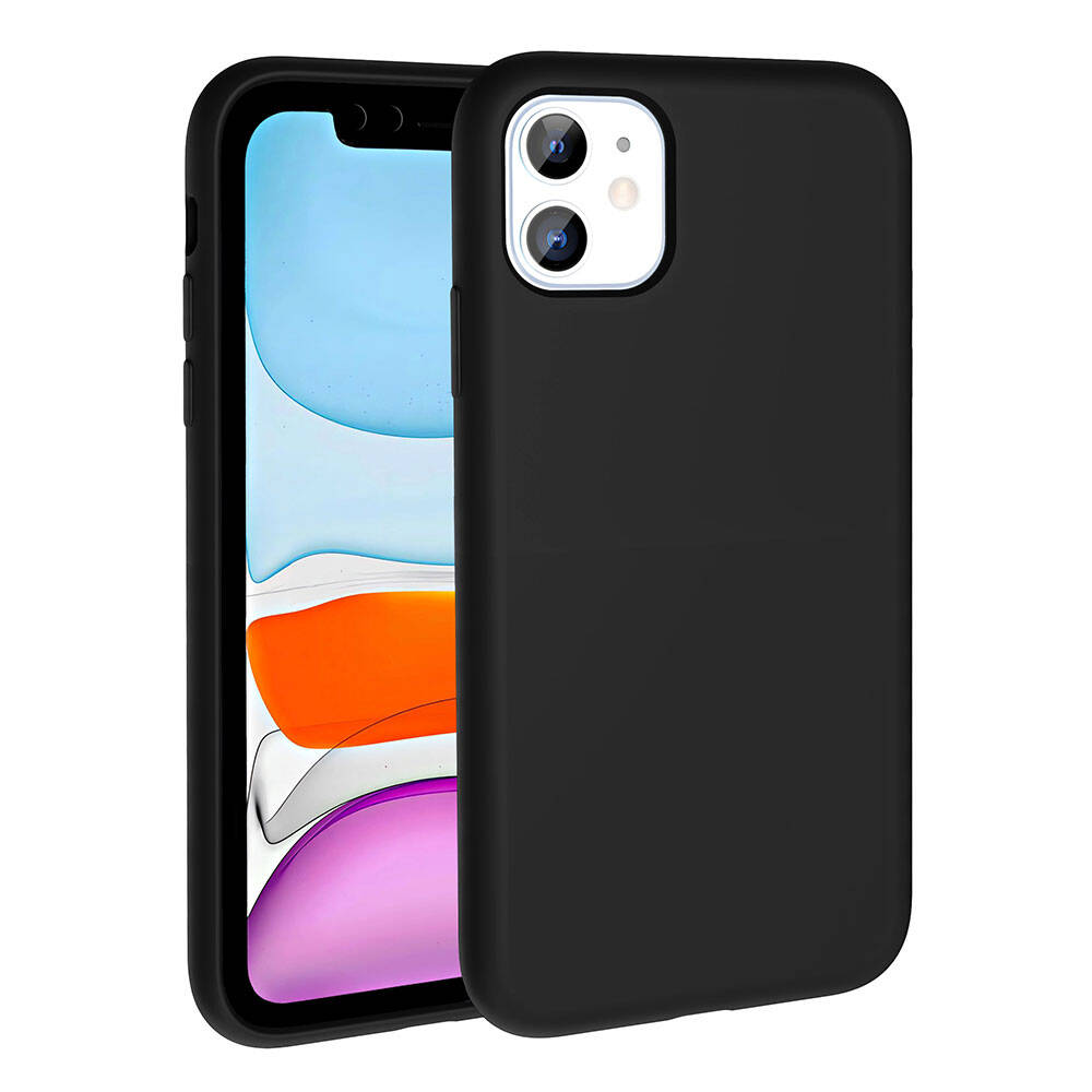 iPhone 11 Kılıf M-safe Şarj Özellikli Sıvı Teknolojili Silinebilir Sert Zore Kivi Kılıf