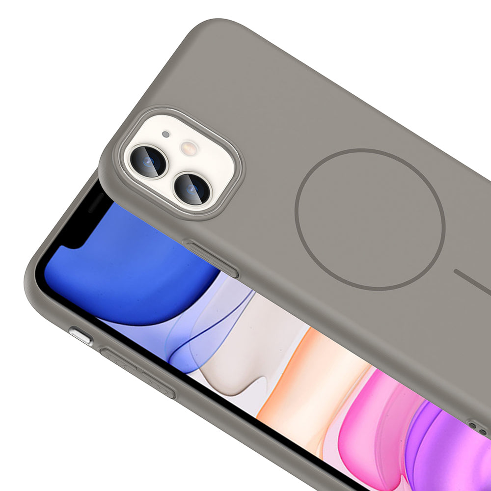 iPhone 11 Kılıf M-safe Şarj Özellikli Zore Ruby Sert Kılıf