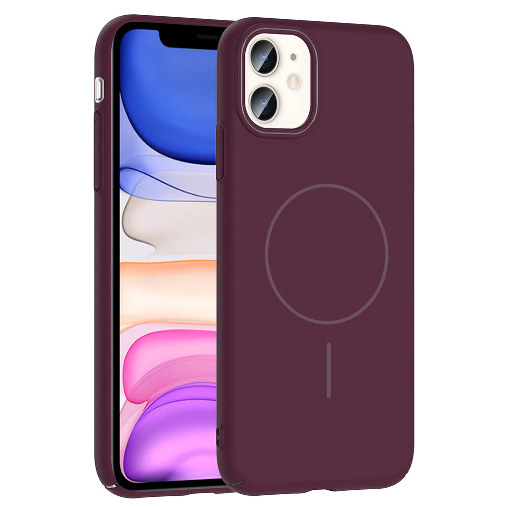 iPhone 11 Kılıf M-safe Şarj Özellikli Zore Ruby Sert Kılıf