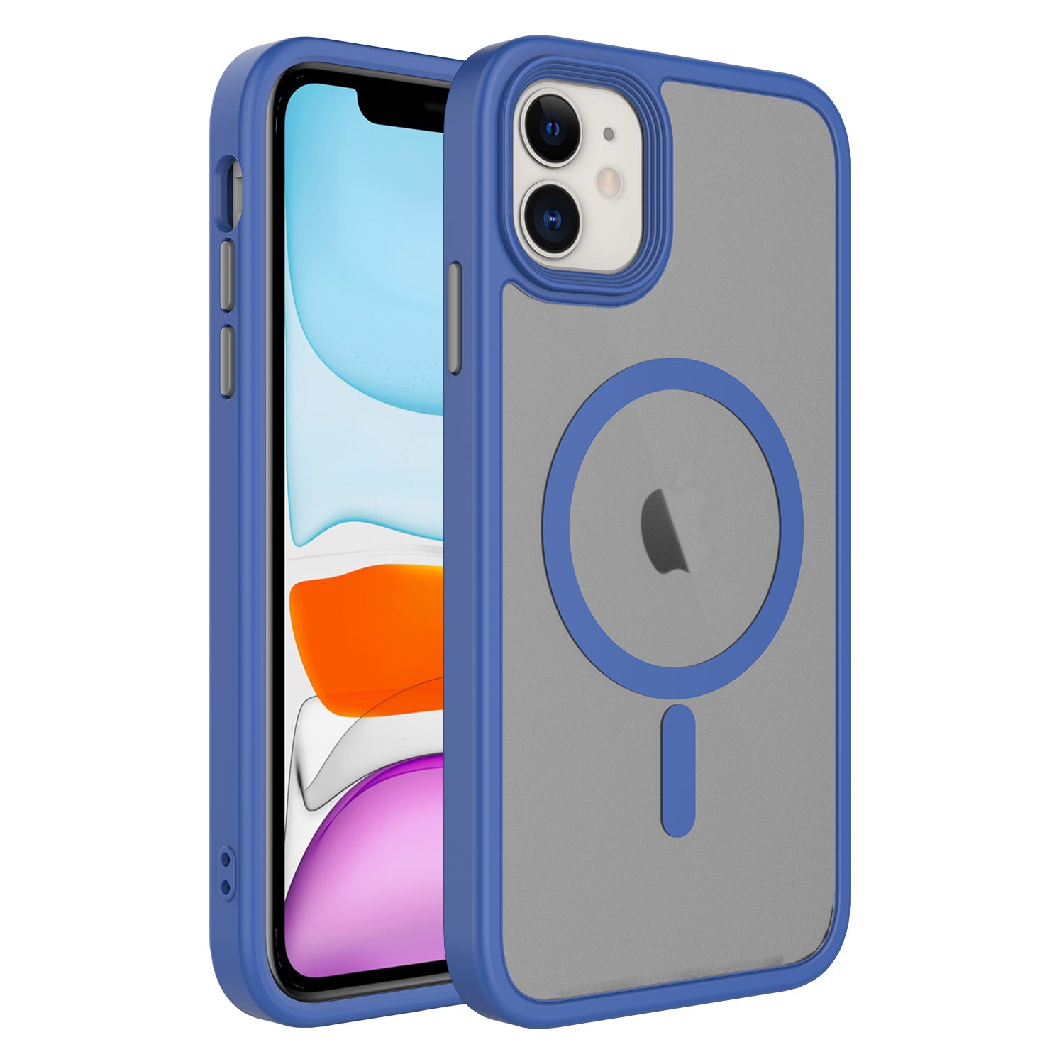 iPhone 11 Kılıf Mat Arka Yüzey Wireless Şarj Özellikli Zore Flet M-safe Kılıf