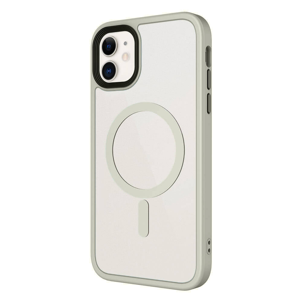 iPhone 11 Kılıf Mat Arka Yüzey Wireless Şarj Özellikli Zore Flet M-safe Kılıf